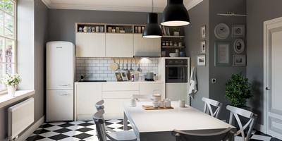 g|Маленькая кухня в скандинавском стиле